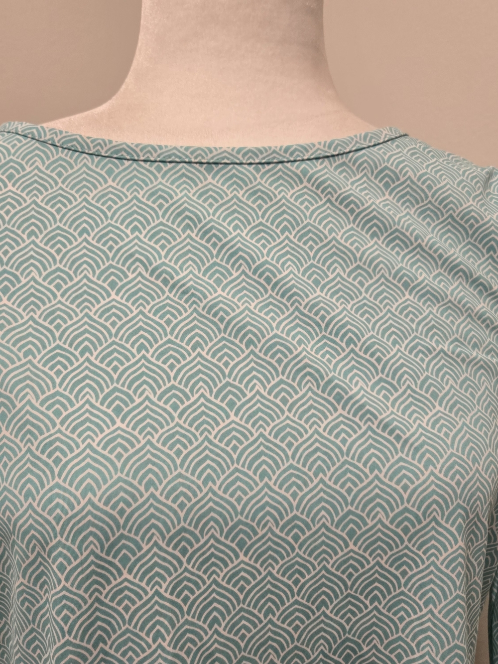 Cabana Life Aqua and Navy Geometric Dress - Picture 4 of 8